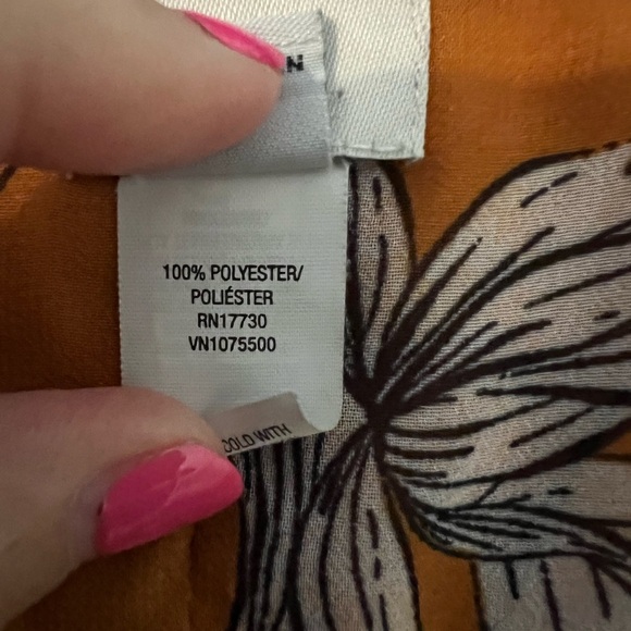 Floral Kimono Sleeve Top - Orange one size fits most (OSFM) (S104) - Picture 4 of 8